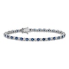 Thumbnail Image 0 of Natural Blue Sapphire & Diamond Bracelet 1/3 ct tw 14K White Gold