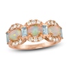 Thumbnail Image 1 of Le Vian Natural Opal, Natural Topaz  & Diamond Ring 3/8 ct tw 14K Strawberry Gold