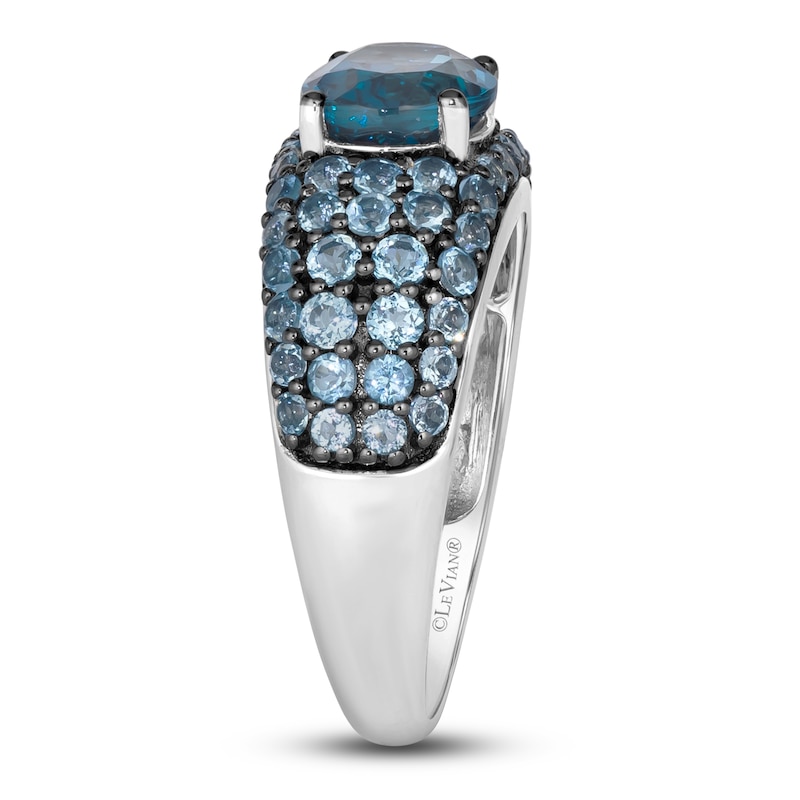 Main Image 3 of Le Vian Mare Azzurro Natural Blue Topaz Ring 14K Vanilla Gold