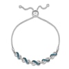 Thumbnail Image 1 of Le Vian Natural Blue Topaz  & Diamond Bolo Bracelet 1/10 ct tw 14K Vanilla Gold