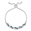 Thumbnail Image 0 of Le Vian Natural Blue Topaz  & Diamond Bolo Bracelet 1/10 ct tw 14K Vanilla Gold