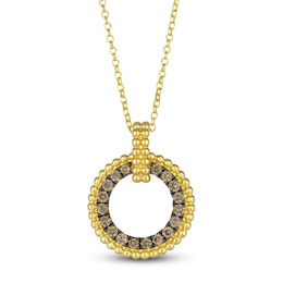 Le Vian Dolce D'Oro Chocolate Diamond Pendant Necklace 3/4 ct tw 14K Honey Gold 19"