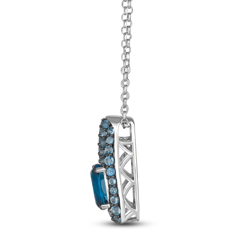Main Image 2 of Le Vian Mare Azzurro Oval Natural Blue Topaz Pendant Necklace 14K Vanilla Gold 19"