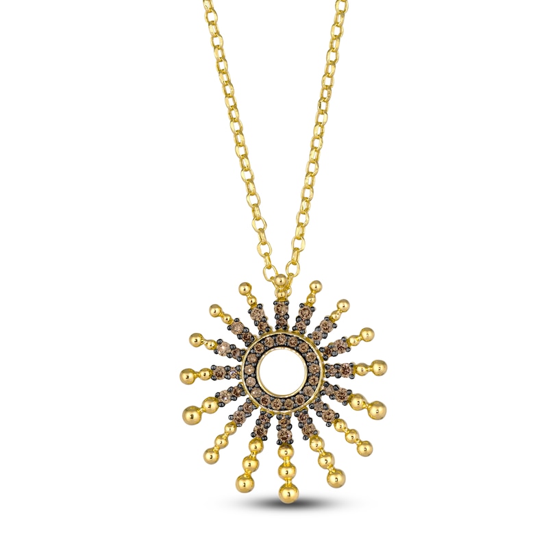 Main Image 1 of Le Vian Dolce D'Oro Chocolate Diamond Pendant Necklace 1/3 ct tw 14K Honey Gold 19"