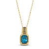 Thumbnail Image 0 of Le Vian Dolce D'Oro Natural Blue Topaz & Chocolate Diamond Pendant Necklace 1/15 ct tw 14K Honey Gold 19"