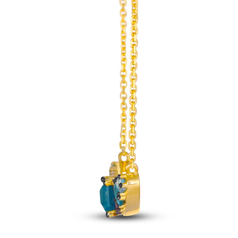Main Image 2 of Le Vian Mare Azzurro Natural Multi-Gemstone Necklace 14K Honey Gold 19"