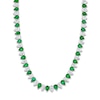 Thumbnail Image 1 of Jared Atelier X Shy Pear-Shaped Natural Emerald & Diamond Necklace 18-1/3 ct tw Platinum 16"