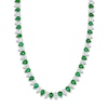 Thumbnail Image 2 of Jared Atelier X Shy Pear-Shaped Natural Emerald & Diamond Necklace 18-1/3 ct tw Platinum 16"