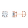 Thumbnail Image 1 of Round-Cut Lab-Grown Diamond Solitaire Stud Earrings 2 ct tw 14K Rose Gold (F/SI2)