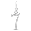 Thumbnail Image 1 of Charm'd by Lulu Frost Pavé Diamond Number 7 Charm 1/10 ct tw 10K White Gold