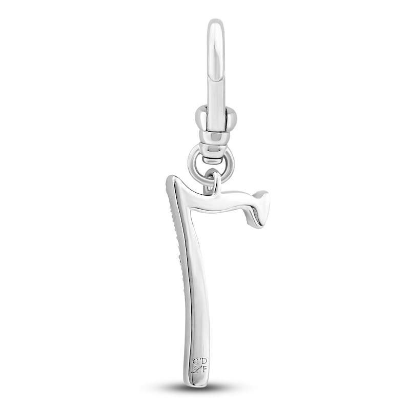 Main Image 2 of Charm'd by Lulu Frost Pavé Diamond Number 7 Charm 1/10 ct tw 10K White Gold