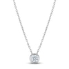 Thumbnail Image 1 of Certified Diamond Solitaire Necklace 1/4 ct tw 14K White Gold (I/I1) 18"