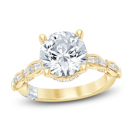 Pnina Tornai Lab-Grown Diamond Round-Cut Engagement Ring 4-3/8 ct tw 14K Yellow Gold