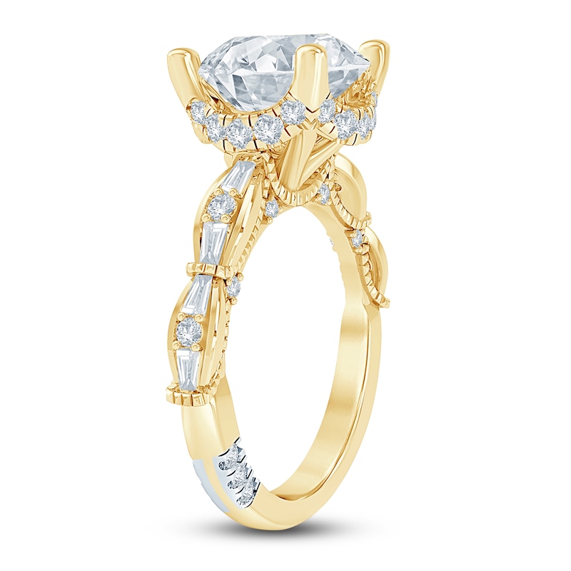 Main Image 2 of Pnina Tornai Lab-Grown Diamond Round-Cut Engagement Ring 4-3/8 ct tw 14K Yellow Gold