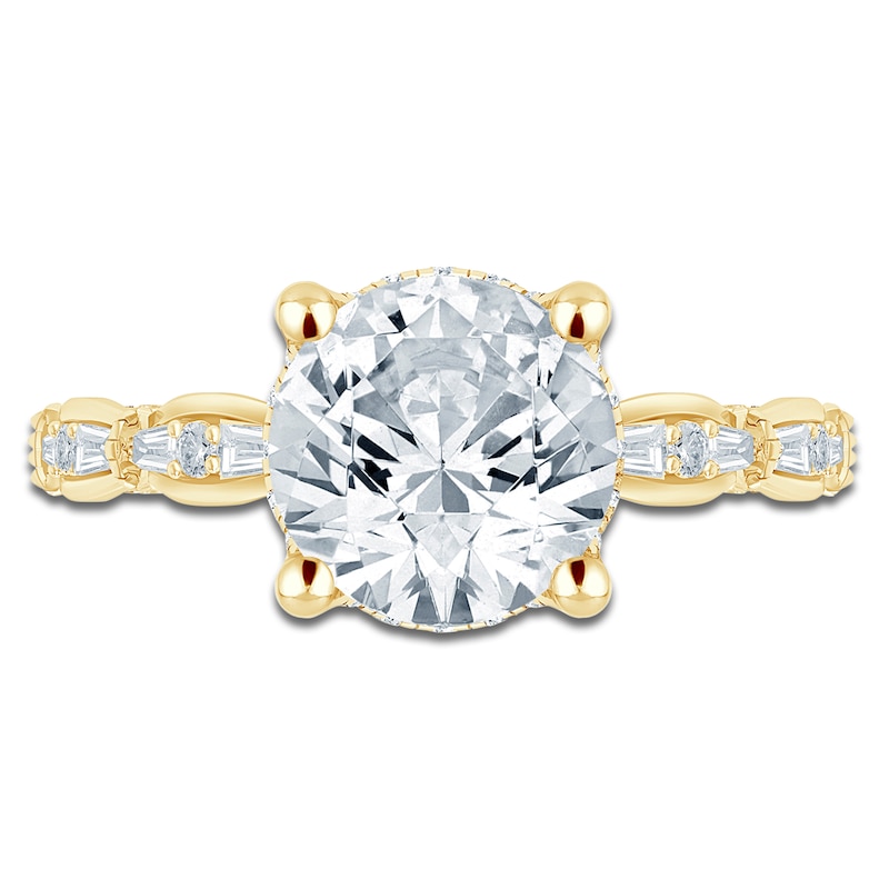 Main Image 3 of Pnina Tornai Lab-Grown Diamond Round-Cut Engagement Ring 4-3/8 ct tw 14K Yellow Gold