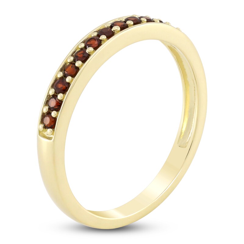 Main Image 2 of Natural Garnet Stackable Ring 10K Yellow Gold