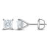 Thumbnail Image 1 of Certified Princess-Cut Diamond Solitaire Stud Earrings 1-3/8 ct tw 18K White Gold (SI2/I)