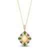 Thumbnail Image 1 of Le Vian Natural Opal, Tsavorite Garnet & Blue Sapphire Necklace 3/8 ct tw Diamonds 14K Honey Gold 19"