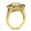 Thumbnail Image 2 of Le Vian Natural Opal, Tsavorite Garnet & Blue Sapphire Necklace 3/4 ct tw Diamonds 14K Honey Gold 19"