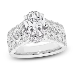 Created By Jared Studio Lab-Grown  Oval-Cut Diamond Engagement Ring 4-3/4 ct tw 14K White Gold