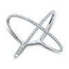 Thumbnail Image 1 of Shy Creation Diamond Crossover Ring 1/8 ct tw 14K White Gold Size 6 SC22003512Z6