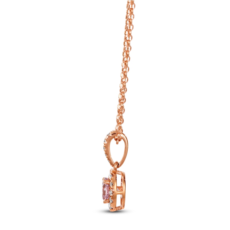 Main Image 2 of Le Vian Morganite Necklace 1/6 ct tw Diamonds 14K Strawberry Gold 19"