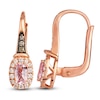 Thumbnail Image 1 of Le Vian Cushion-Cut Morganite Drop Earrings 1/4 ct tw Diamonds 14K Strawberry Gold