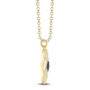 Thumbnail Image 3 of Shy Creation Natural Blue Sapphire, Black & White Diamond Eye Necklace 1/5 ct tw 14K Yellow Gold 18" SC55021961