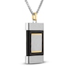 Thumbnail Image 2 of Forged by Jared Men's Rectangular Locket Necklace Damascus Steel, Sterling Silver & 18K Yellow Gold 24"