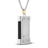 Thumbnail Image 3 of Forged by Jared Men's Rectangular Locket Necklace Damascus Steel, Sterling Silver & 18K Yellow Gold 24"