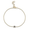 Thumbnail Image 1 of Shy Creation Natural Blue Sapphire & Diamond Accent Evil Eye Bracelet 14K Yellow Gold 7" J-SC55008515