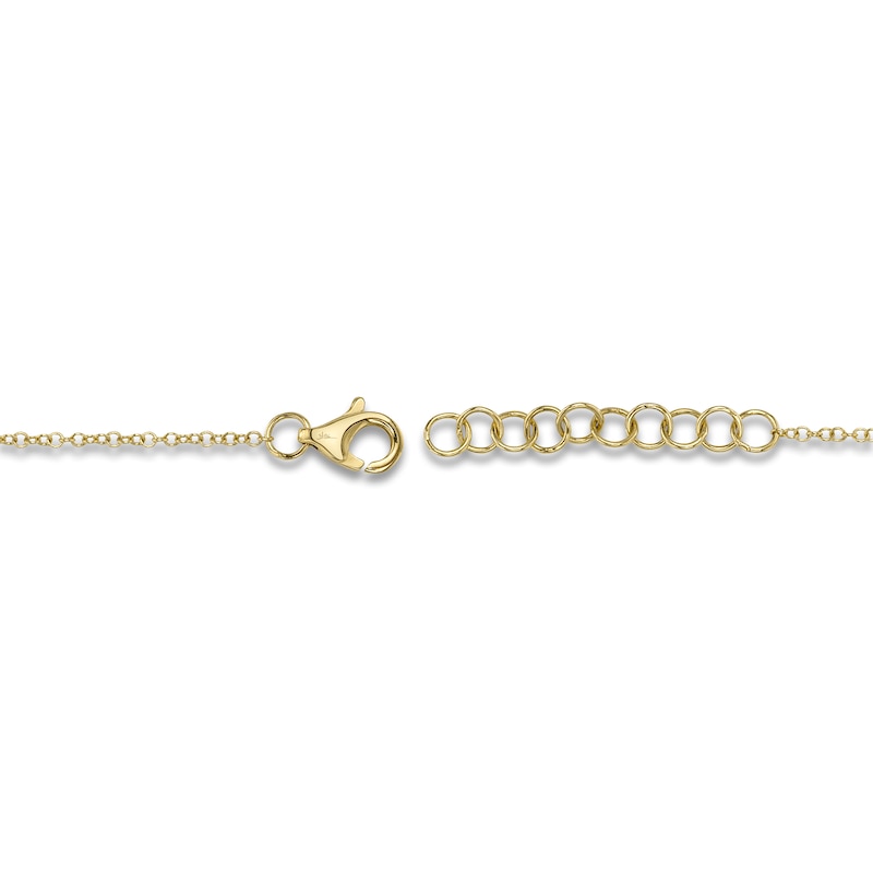 Main Image 3 of Shy Creation Natural Blue Sapphire & Diamond Accent Evil Eye Bracelet 14K Yellow Gold 7" J-SC55008515