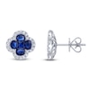Thumbnail Image 2 of Shy Creation Natural Blue Sapphire & Diamond Quatrefoil Earrings 1/3 ct tw 14K White Gold J-SC41002223