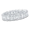 Thumbnail Image 1 of Certified Emerald-Cut Diamond Eternity Band 3-5/8 - 4-5/8 ct tw 14K White Gold