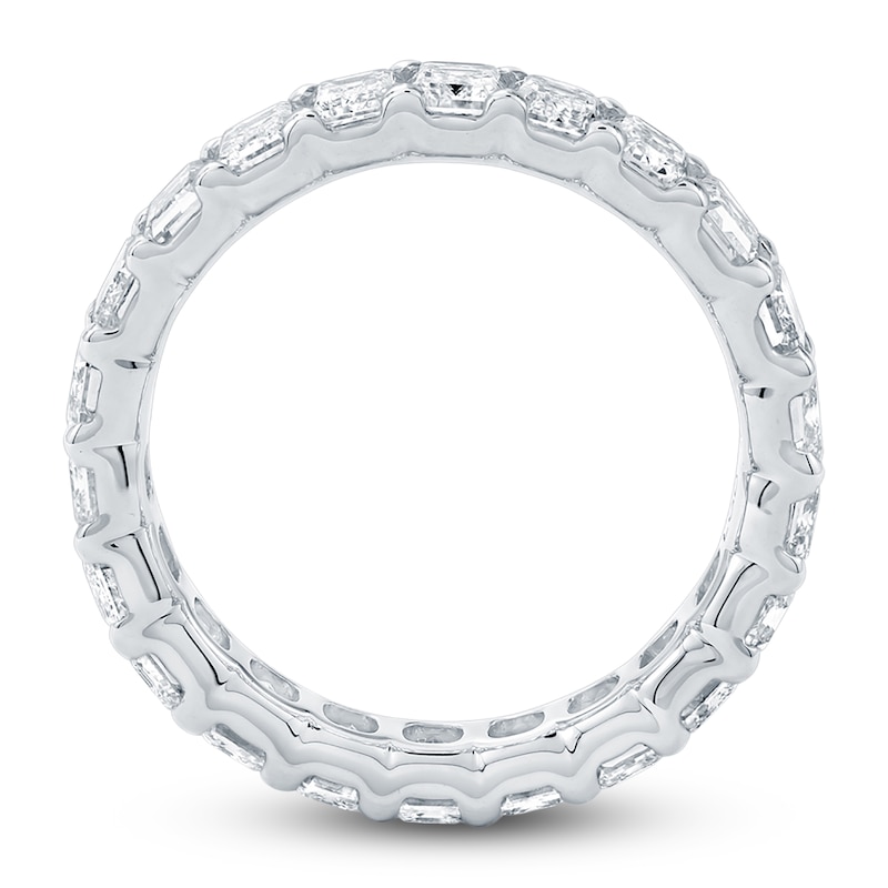 Main Image 2 of Certified Emerald-Cut Diamond Eternity Band 3-5/8 - 4-5/8 ct tw 14K White Gold