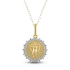 Thumbnail Image 1 of Diamond Angel Number 111 Medallion Necklace 1/4 ct tw 10K Yellow Gold 18"