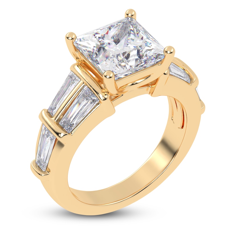 Main Image 2 of Princess-Cut Created By Jared Studio Lab-Grown Diamond Engagement Ring 4-1/2 ct tw 14K Yellow Gold