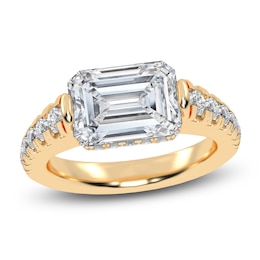 Emerald-Cut Created By Jared Studio Lab-Grown Diamond Engagement Ring 3-1/2 ct tw 14K Yellow Gold