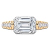 Thumbnail Image 3 of Emerald-Cut Created By Jared Studio Lab-Grown Diamond Engagement Ring 3-1/2 ct tw 14K Yellow Gold