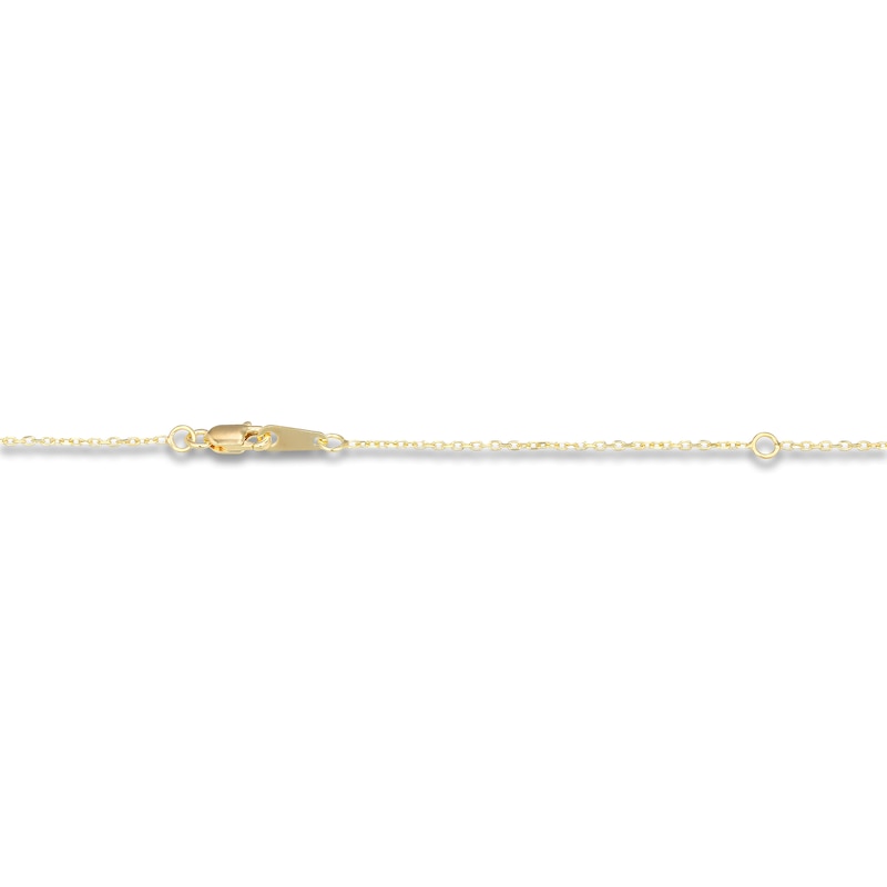 Main Image 3 of Oval-Cut Natural Turquoise & Blue Topaz Necklace 14K Yellow Gold 18"