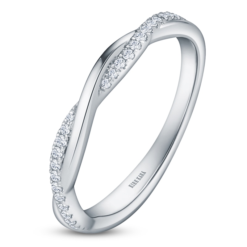 Main Image 2 of Kirk Kara Diamond Twist Wedding Band 1/6 ct tw 18K White Gold