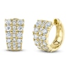 Thumbnail Image 1 of Shy Creation Diamond Tapered Three-Row Huggie Hoop Earrings 1 ct tw 14K Yellow Gold SC55025076