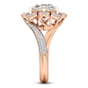 Thumbnail Image 3 of J'Lure Octagon Step-Cut Lab-Grown Diamond Halo Bypass Engagement Ring 4-1/3 ct tw 18K Rose Gold