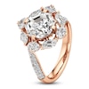 Thumbnail Image 4 of J'Lure Octagon Step-Cut Lab-Grown Diamond Halo Bypass Engagement Ring 4-1/3 ct tw 18K Rose Gold