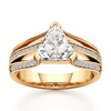 Thumbnail Image 1 of J'Lure Lab-Grown Diamond Shield Step-Cut Engagement Ring 2-1/3 ct tw 18K Yellow Gold