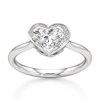 Thumbnail Image 1 of J'Lure Heart Brilliant-Cut Lab-Grown Diamond Half-Halo Engagement Ring 1 ct tw 18K White Gold