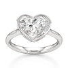 Thumbnail Image 1 of J'Lure Heart Brilliant-Cut Lab-Grown Diamond Half-Halo Engagement Ring 2 ct tw 18K White Gold