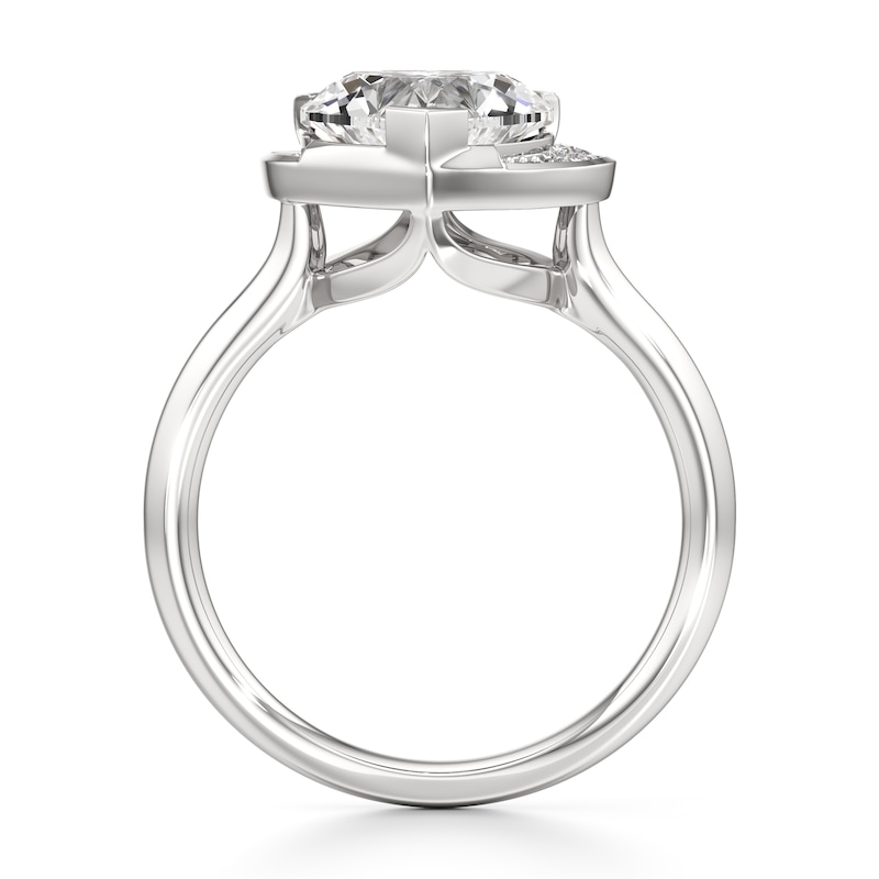 Main Image 2 of J'Lure Heart Brilliant-Cut Lab-Grown Diamond Half-Halo Engagement Ring 2 ct tw 18K White Gold