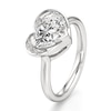 Thumbnail Image 4 of J'Lure Heart Brilliant-Cut Lab-Grown Diamond Half-Halo Engagement Ring 2 ct tw 18K White Gold