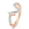 Thumbnail Image 4 of J'Lure Lozenge Step-Cut Lab-Grown Diamond Contour Wedding Band 1/2 ct tw 18K Rose Gold